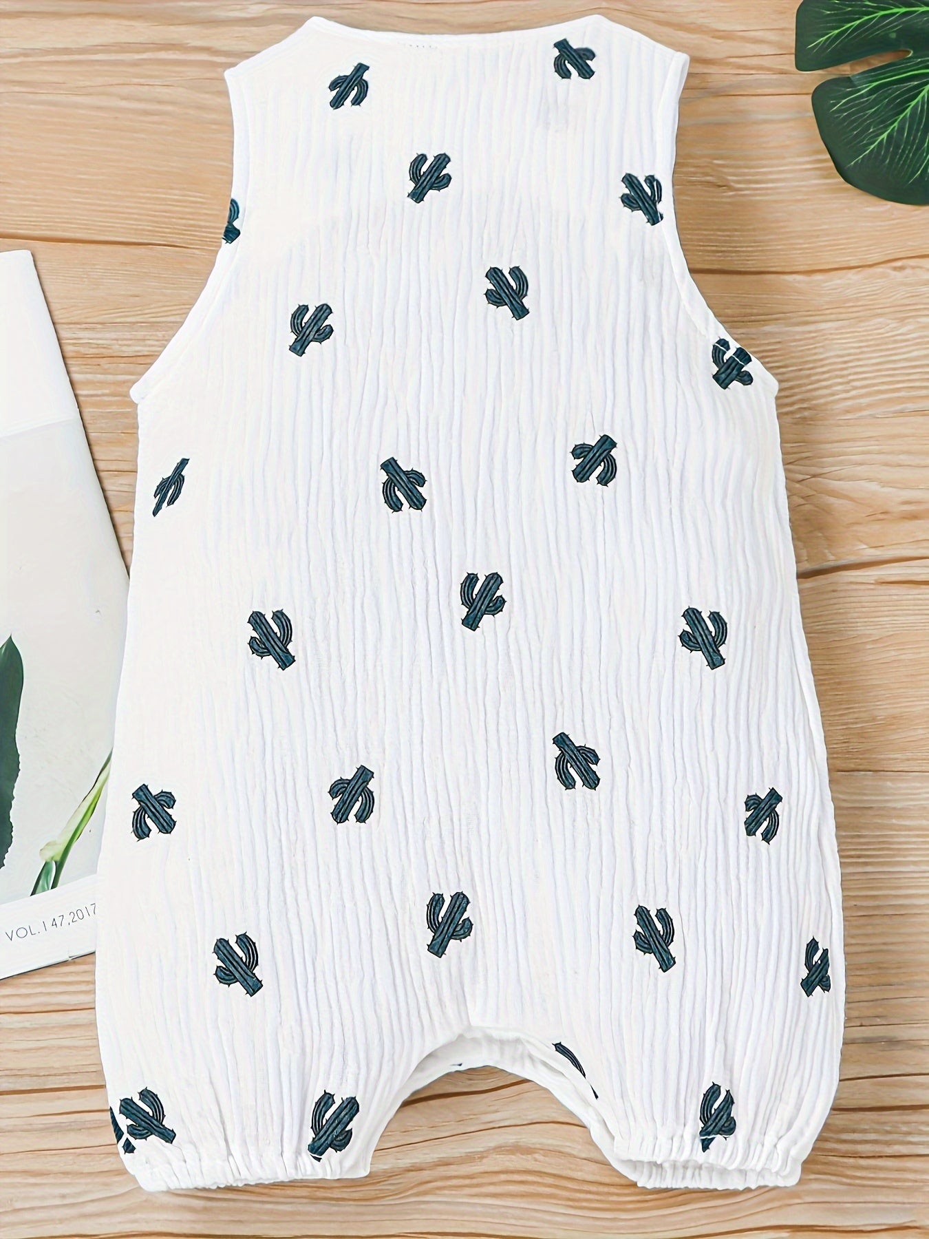 Infant Cotton Cactus Print Sleeveless Bodysuit - Lucy&Luna