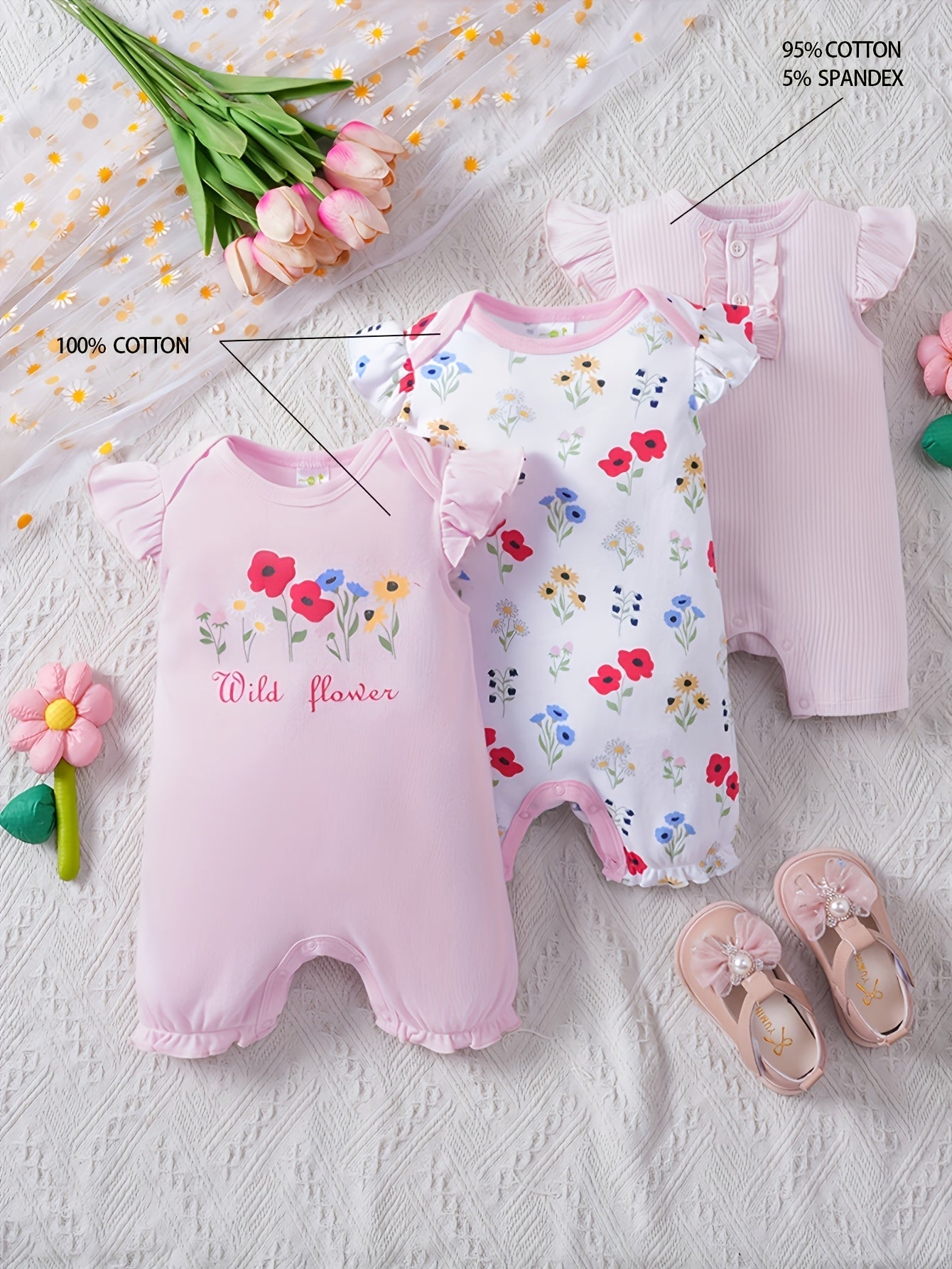 Infant Summer Swan 3 - Piece Outfit Set - Lucy&Luna
