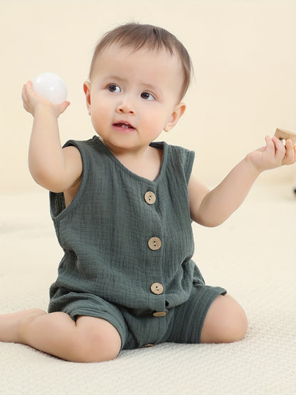 Lightweight Cotton Baby Jumpsuit for Spring/Summer - Lucy&Luna