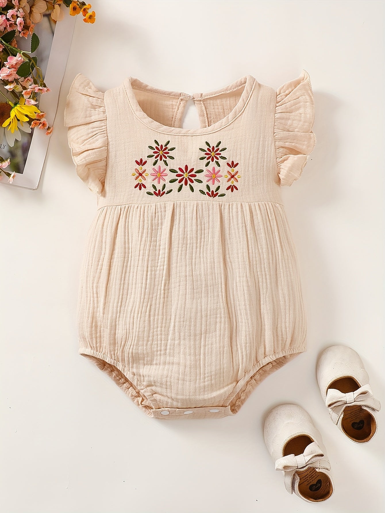 MOMMBABY Boho Floral Romper for Kids - Lucy&Luna