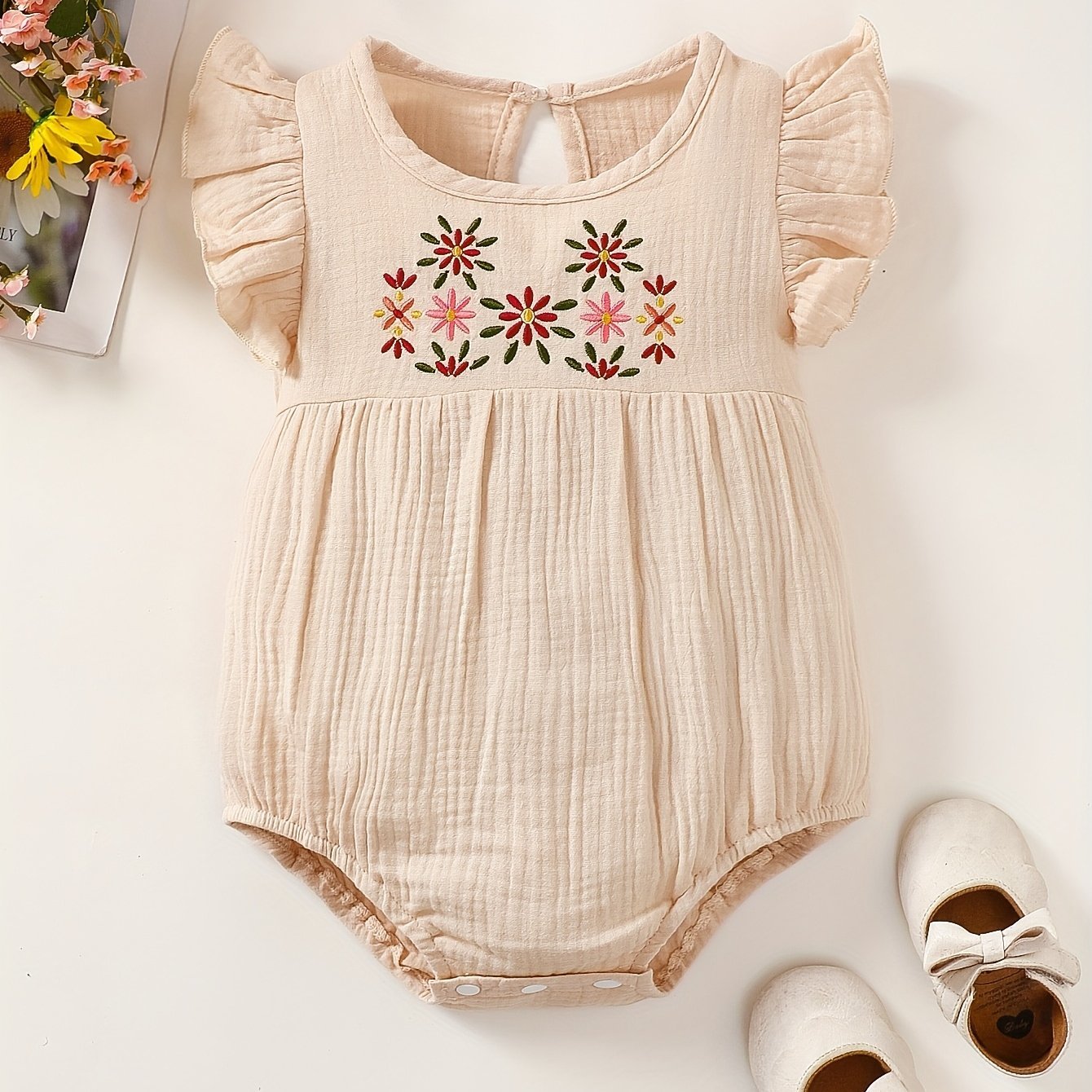 MOMMBABY Boho Floral Romper for Kids - Lucy&Luna