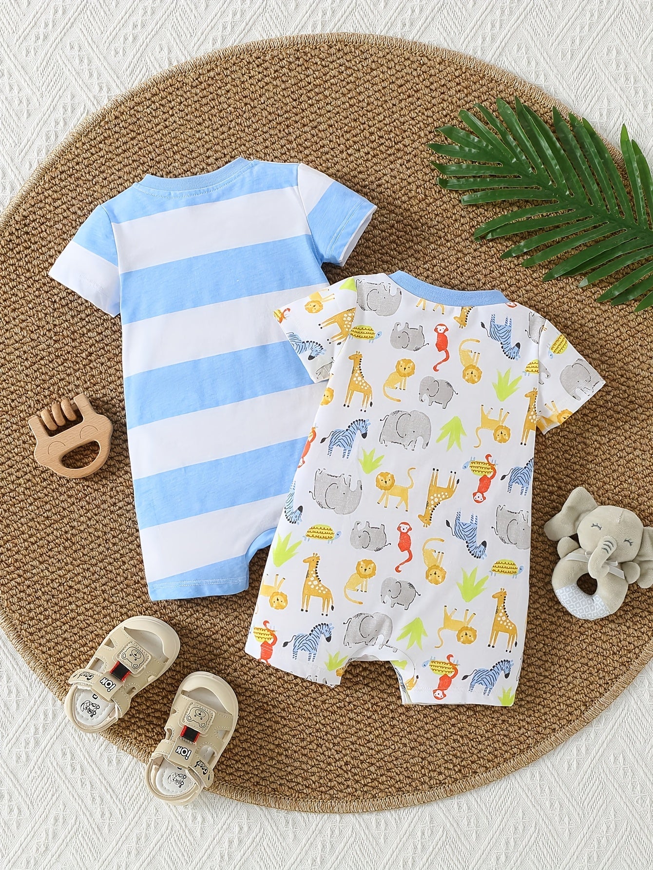 Newborn Baby Romper Set - 2 Pack, 3 - 9 Months - Lucy&Luna