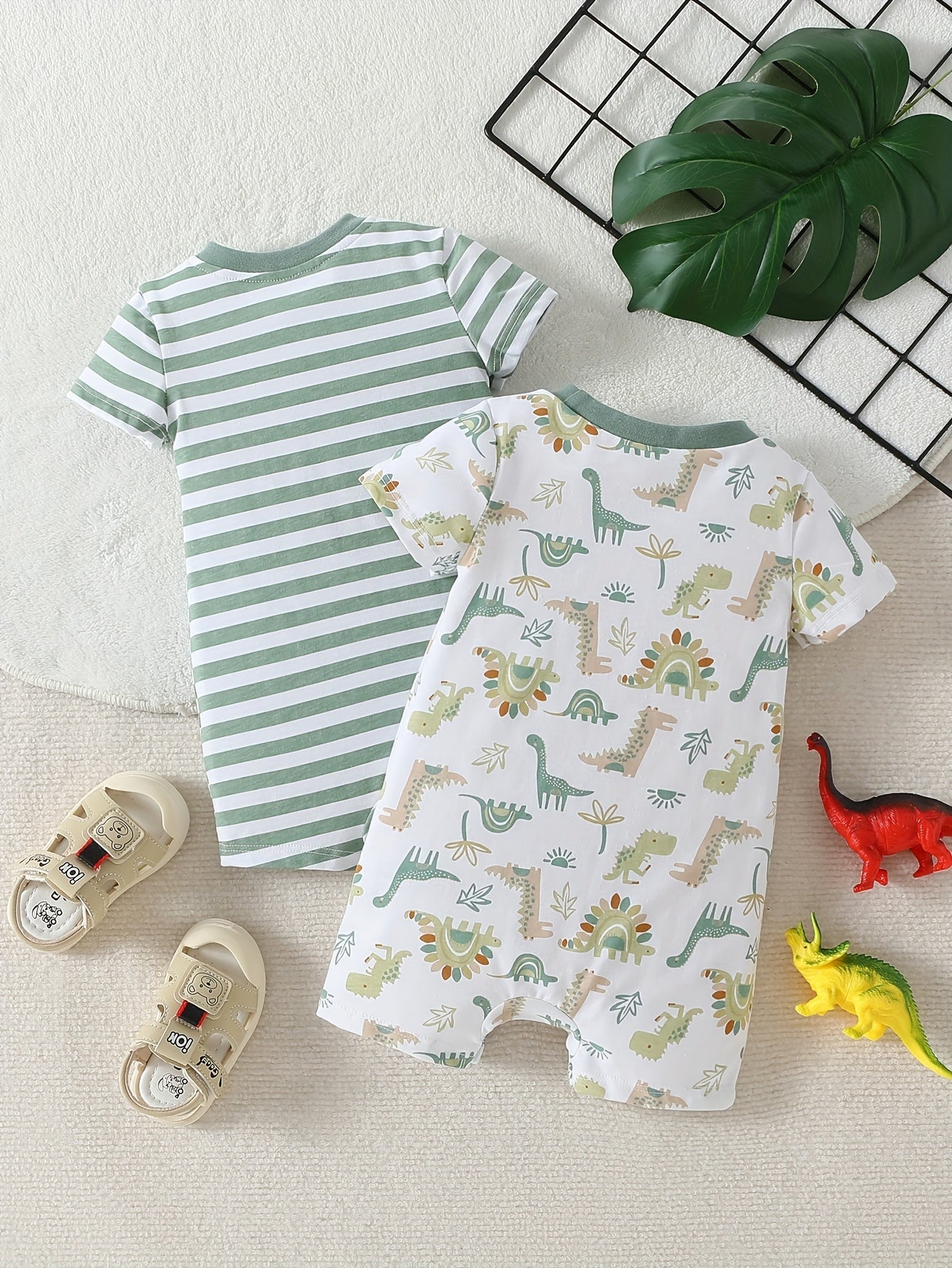 Newborn Baby Romper Set - 2 Pack, 3 - 9 Months - Lucy&Luna