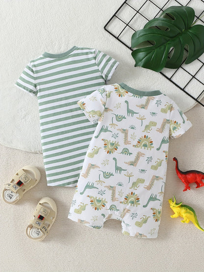 Newborn Baby Romper Set - 2 Pack, 3 - 9 Months - Lucy&Luna