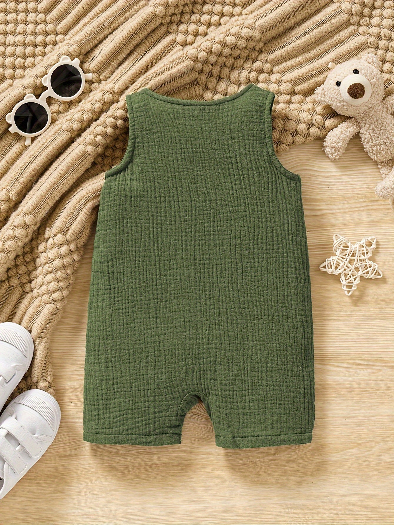 Pure Cotton Open Front Vest for Baby Boys - Lucy&Luna