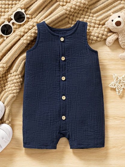 Pure Cotton Open Front Vest for Baby Boys - Lucy&Luna