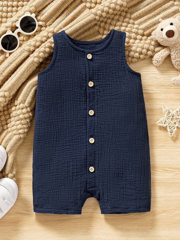 Pure Cotton Open Front Vest for Baby Boys - Lucy&Luna