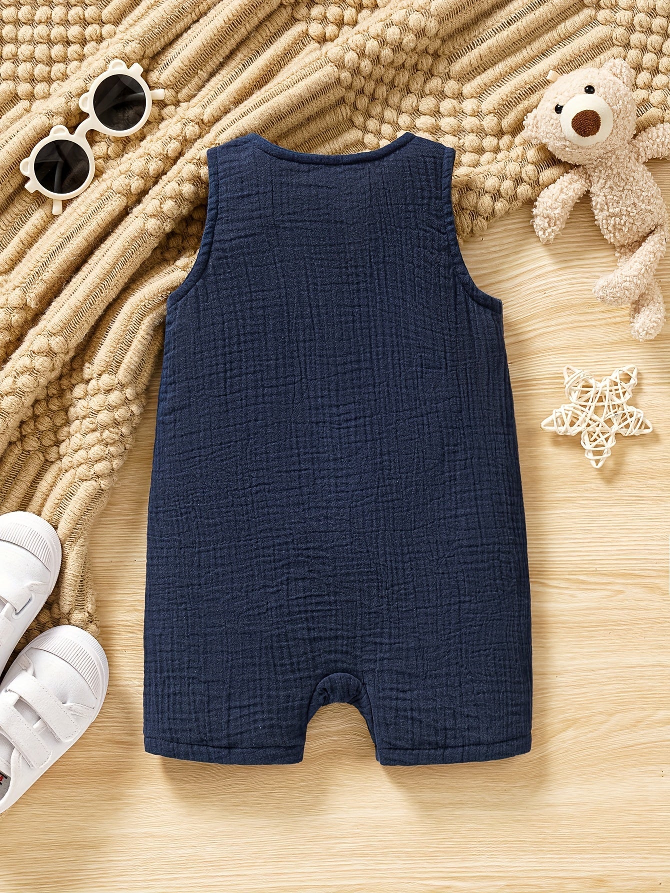 Pure Cotton Open Front Vest for Baby Boys - Lucy&Luna