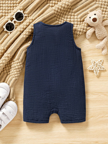Pure Cotton Open Front Vest for Baby Boys - Lucy&Luna