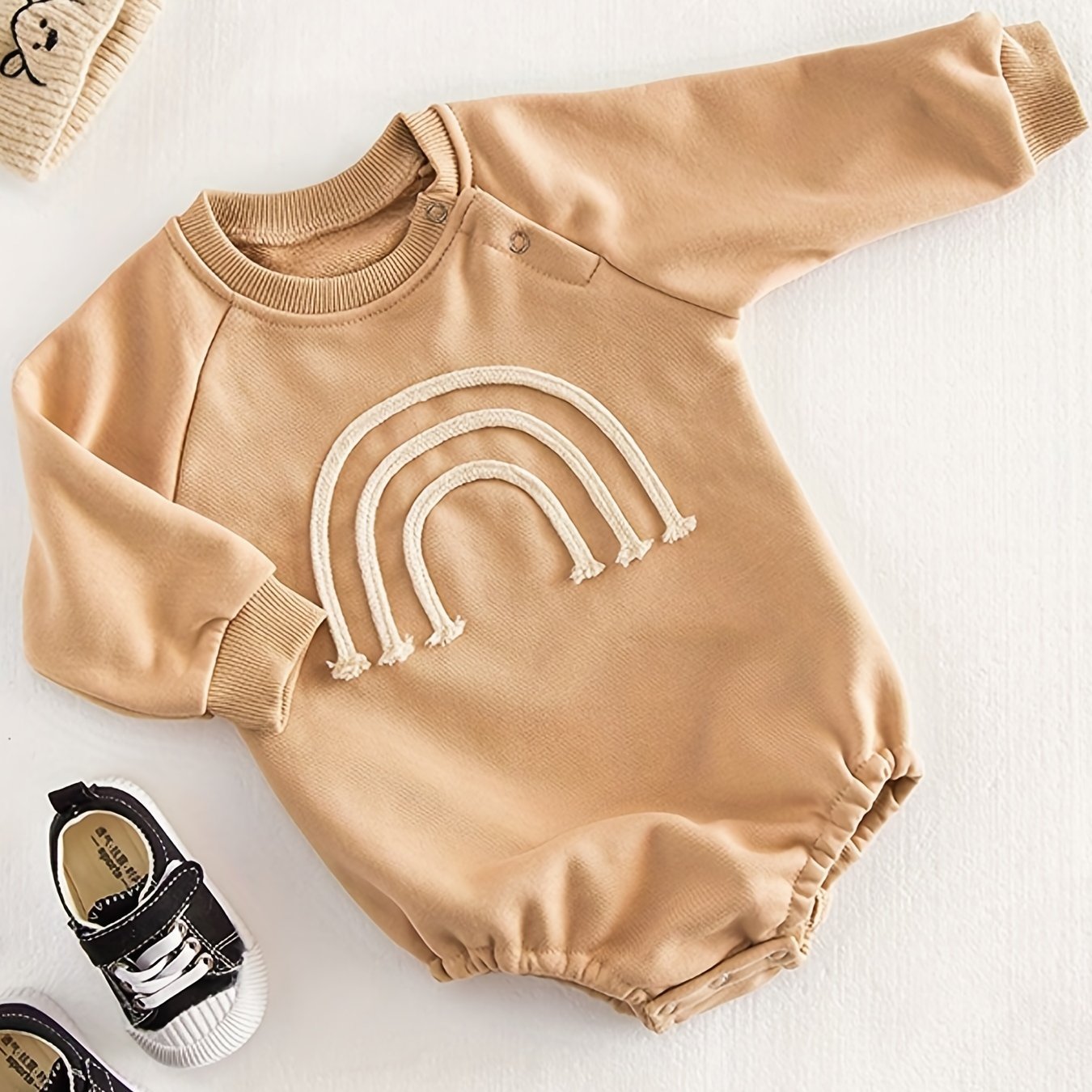 Rainbow Long Sleeve Romper for Infants - Lucy&Luna