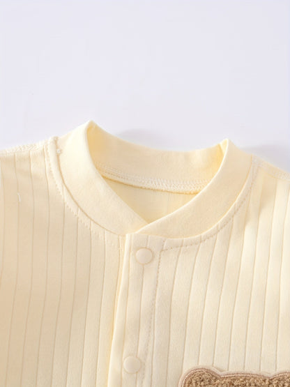 Soft Cotton Baby Onesie Set - 3pcs Bear Design - Lucy&Luna