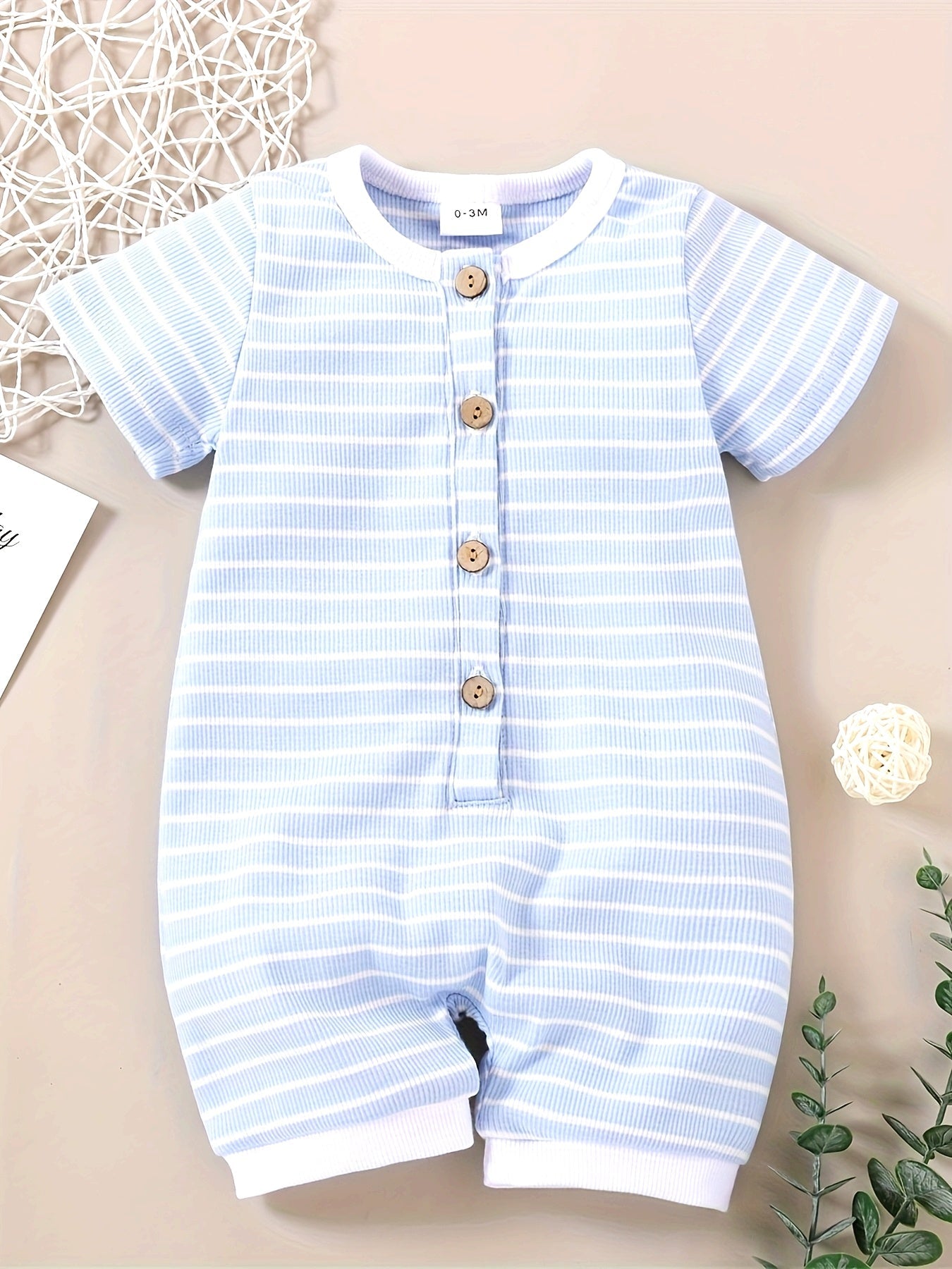Soft Striped Baby Romper - Perfect for Summer Fun - Lucy&Luna