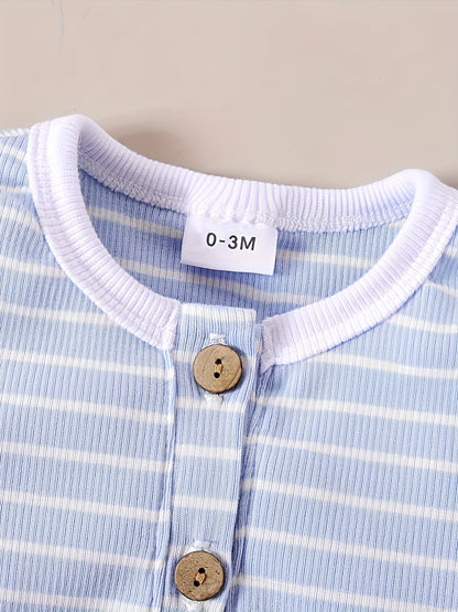 Soft Striped Baby Romper - Perfect for Summer Fun - Lucy&Luna