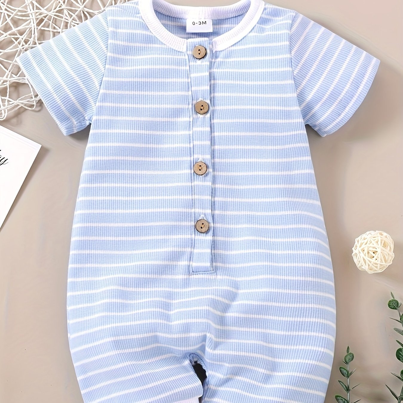 Soft Striped Baby Romper - Perfect for Summer Fun - Lucy&Luna