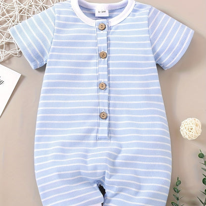 Soft Striped Baby Romper - Perfect for Summer Fun - Lucy&Luna