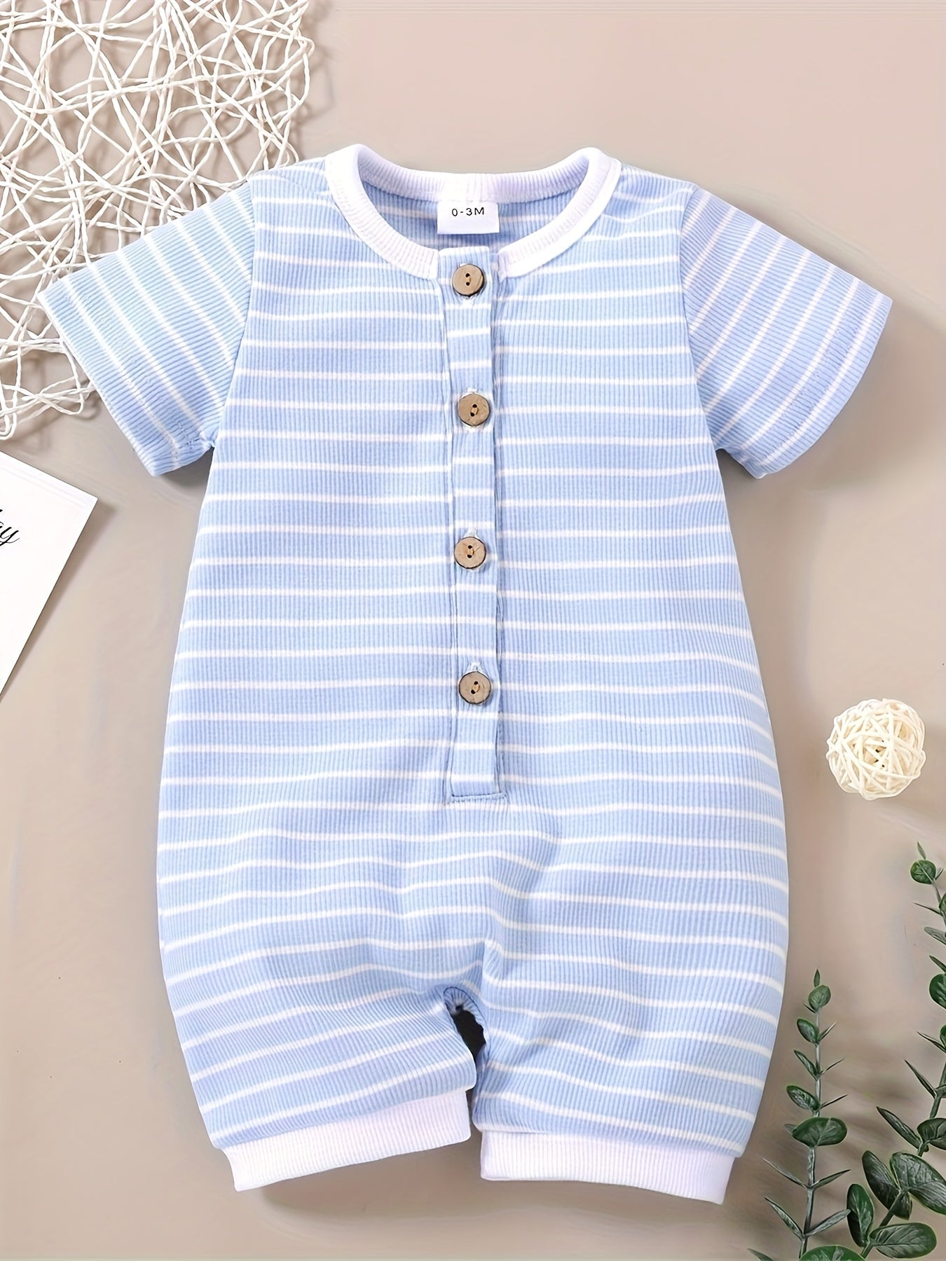 Soft Striped Baby Romper - Perfect for Summer Fun - Lucy&Luna