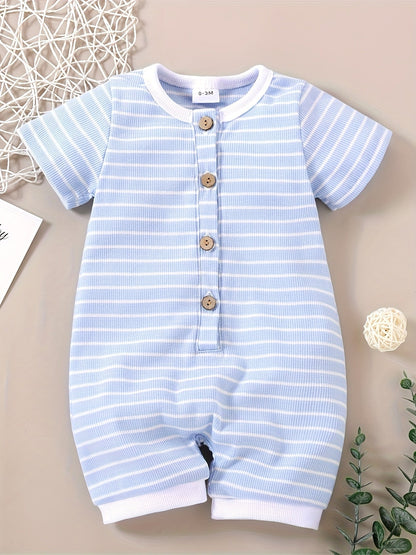 Soft Striped Baby Romper - Perfect for Summer Fun - Lucy&Luna
