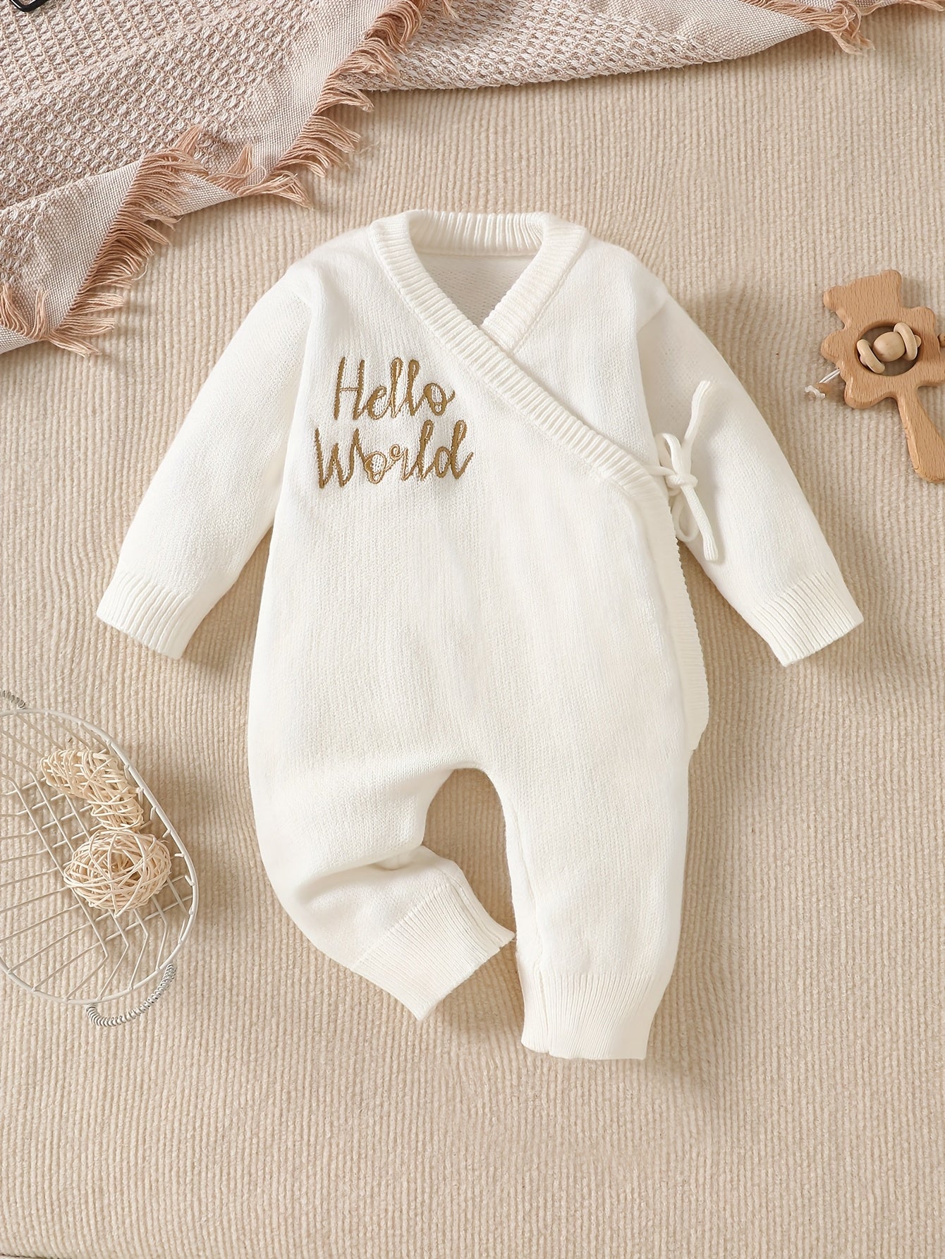 Soft Viscose Kids' Jumpsuit - Hello World! - Lucy&Luna